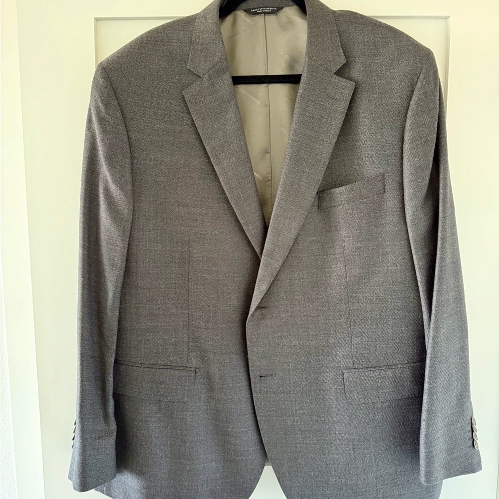Ermenegildo Zegna Gray Sport Coat with Textured Wool